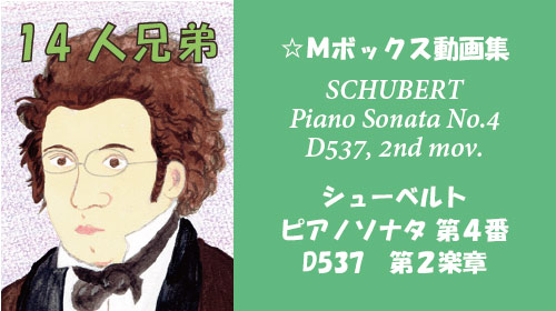 シューベルト ピアノソナタ 第4番 D537 第2楽章