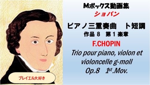 Chopin　ショパ ピアノ三重奏曲　ト短調　作品8　第1楽章　