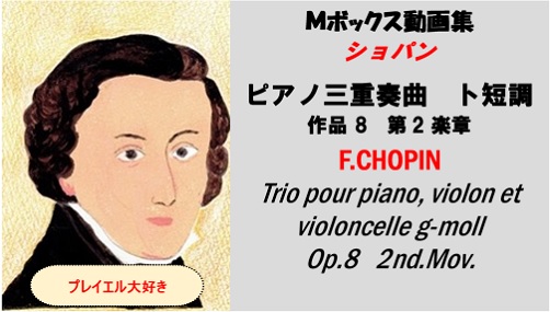 Chopin　ショパ ピアノ三重奏曲　ト短調　作品8　第2楽章　