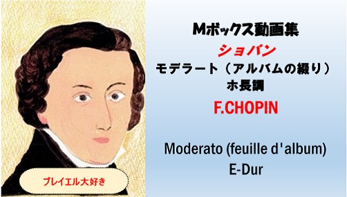 Chopin　ショパン　モデラート（アルバムの綴り）　